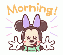 Animated Minnie Mouse Disney Good Morning GIF