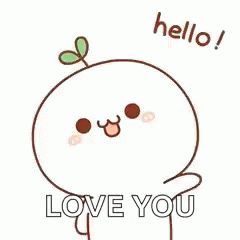 Animated Mochi Hi Hello Love You GIF