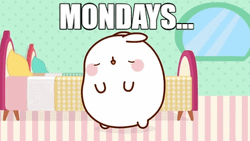Animated Monday Molang Running Away GIF