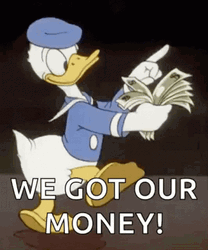 Animated Money Donald Duck Meme GIF