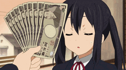 Animated Money Hypnosis K-On Azusa Nakano GIF