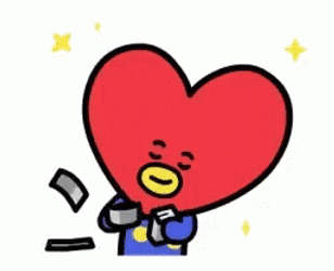 Animated Money Pic Tata Bt21  GIF