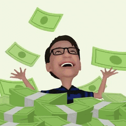 Animated Money Rain Happy Man GIF