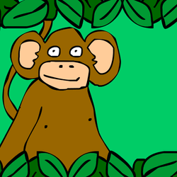 Animated Monkey Throwing Poop GIF