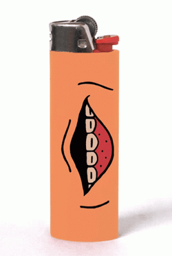 Animated Mouth In A Lighter GIF
