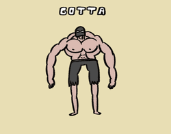 Animated Muscle Man Gotta Flex GIF