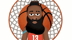 Animated NBA Basketball Superstar James Harden Eyes Rolled Meme GIF