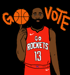 Animated NBA Houston Rockets James Harden Go Vote GIF