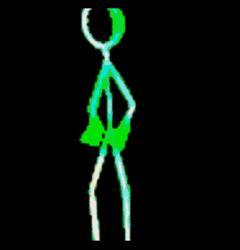 Animated Neon Rgb Stick Man Dancing