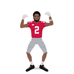 Animated New Orleans Saints Chris Olave Dancing Gracefully GIF