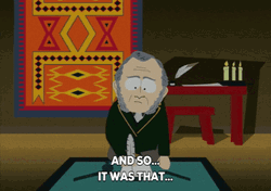 Animated Old Man Writing Mormon GIF