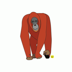 Animated Orangutan Loop GIF