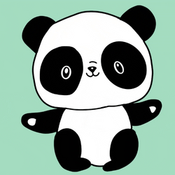 Animated Panda Bear Waving GIF