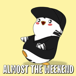 Animated Penguin Almost The Weekend Friday Feeling GIF