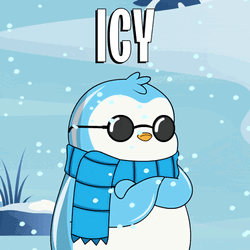 Animated Penguin Freeze Outside GIF