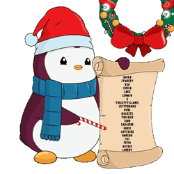 Animated Penguin Noel List GIF