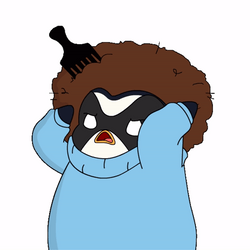 Animated Penguin Pull Hair Frustrated GIF