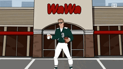 Animated Philadelphia Eagles Nick Foles Drinking GIF