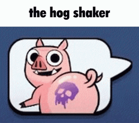 Animated Pig Doing Thug Shaker GIF