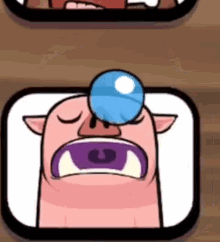 Animated Pig Snoring And Sleeping