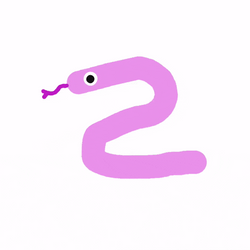 Animated Pink Snake Boing GIF