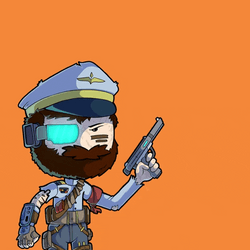 Animated Pirate Police Monday Firing Gun GIF