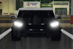 Animated Police Car Raining GIF