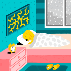 Animated Puppy Slept Good Through The Night GIF