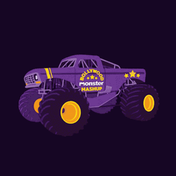 Animated Purple Monster Truck GIF