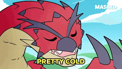 Animated Red Dragon Thats Cold GIF