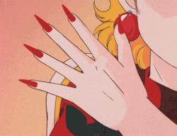 Animated Red Long Nail GIF