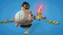 Animated Robber Slow Motion Chase GIF