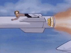 Animated Rocket Launch GIF