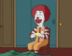 Animated Ronald Mcdonalds Making Mcdonalds Logo Hand Gesture GIF