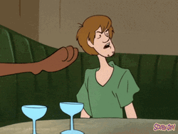 Animated Scooby Doo Hugging Shaggy On A Diner GIF