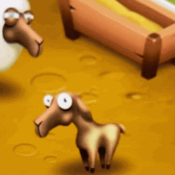 Animated Screaming Baby Goat GIF