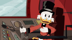 Animated Series Duck Tales Scrooge Mcduck Driving Airplane
