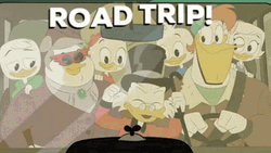 Animated Series Duck Tales Scrooge Mcduck Family Roadtrip  GIF
