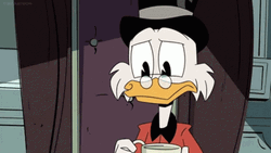 Animated Series Duck Tales Scrooge Mcduck Sipping Tea GIF