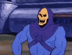  Animated Series Skeletor Demon Ruler Dodging Attacks GIF