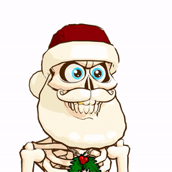 Animated Skeleton Santa Claus Noel GIF