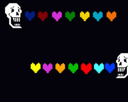 Animated Skull Eating Colorful Hearts