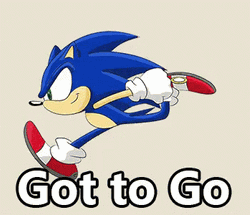 Animated Sonic Running Got To Go  GIF