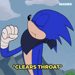 Animated Sonic The Hedgehog Ahem GIF