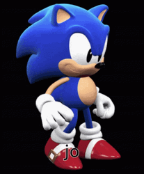 Animated Sonic The Hedgehog Happy Feet Dancing  GIF