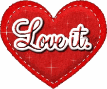 Animated Sparkling Heart Love It Sticker  GIF