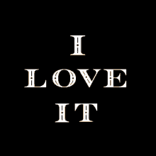 Animated Sparkly I Love It Text  GIF
