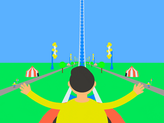 Animated Speeding Roller Coaster GIF