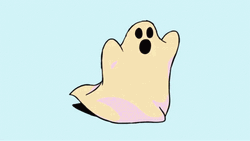 Animated Spooky Ghost Tripping GIF