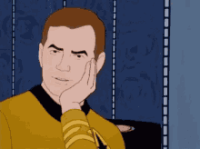 Animated Star Trek Admiral James T. Kirk Pretends To Be Shocked